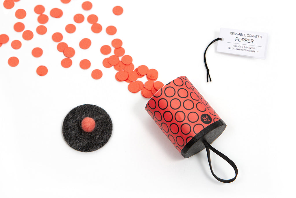 wildflower seed popper REUSABLE CONFETTI POPPER – Studio 82°