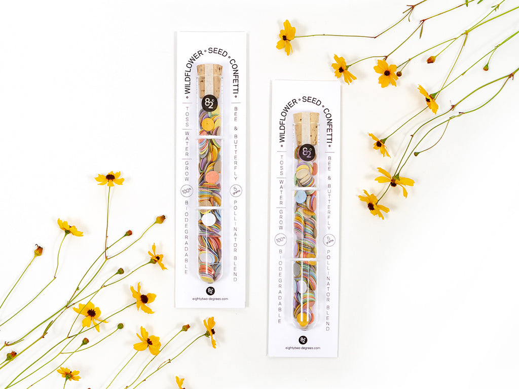 confetti with flower seeds Wildflower Seed Confetti Vial