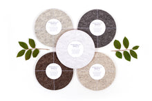 MULTI COLORED FELT TRIVETS 6"
