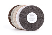 MULTI COLORED FELT TRIVETS 6"
