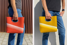 STRIPED FELT TOTE