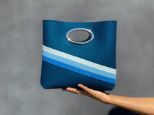 STRIPED FELT TOTE