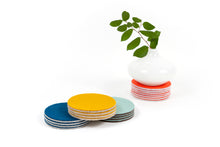MULTI COLORED FELT COASTERS