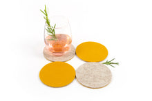 MULTI COLORED FELT COASTERS