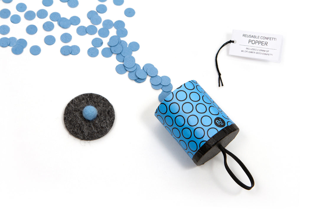 wildflower seed popper REUSABLE CONFETTI POPPER – Studio 82°