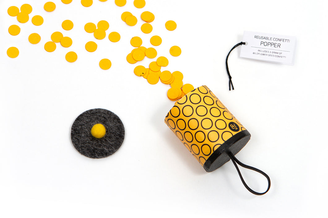 wildflower seed popper REUSABLE CONFETTI POPPER – Studio 82°