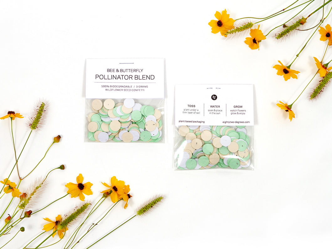 confetti flower seeds MULTI COLORED WILDFLOWER SEED CONFETTI