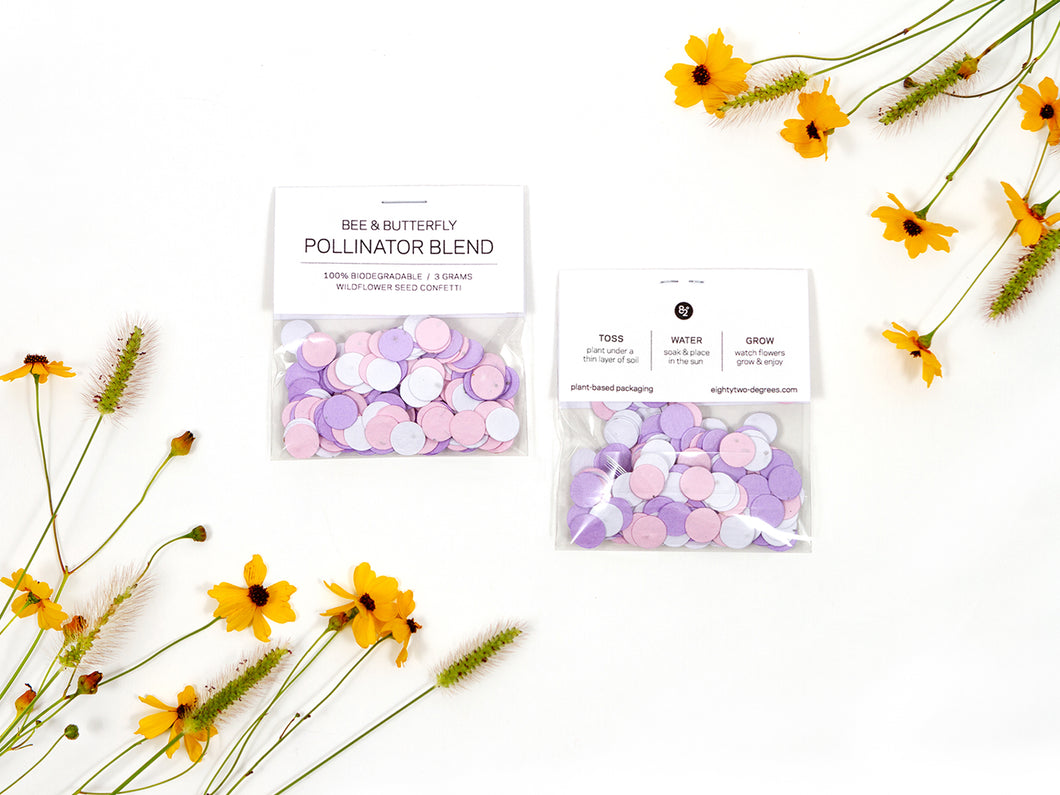 confetti flower seeds MULTI COLORED WILDFLOWER SEED CONFETTI