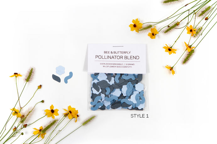 Die Cut Wildflower Seed Confetti - Blue