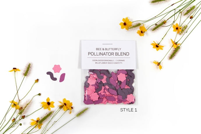 Die Cut Wildflower Seed Confetti - Purple