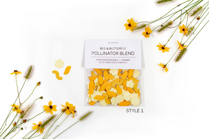 Die Cut Wildflower Seed Confetti - Yellow