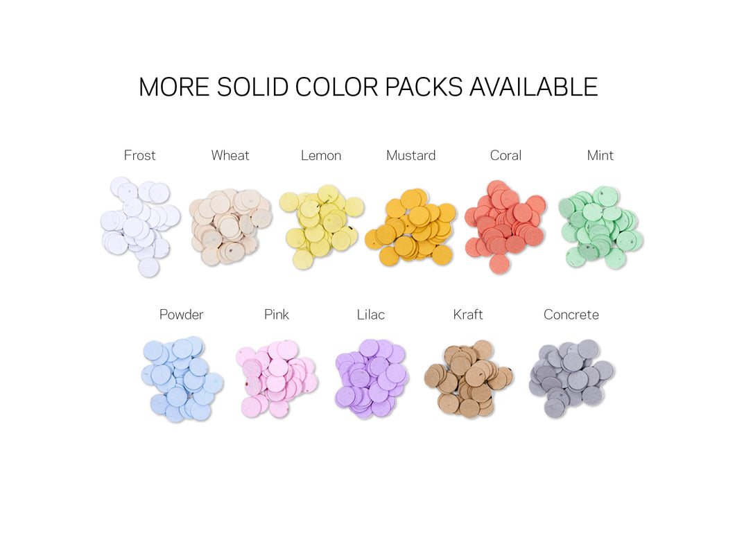 confetti with flower seeds SOLID WILDFLOWER SEED CONFETTI