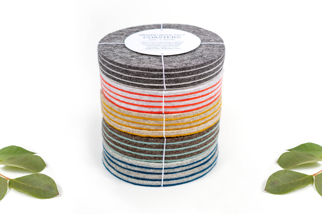 Round Felt Coaster · Heather White · Mix & Match from 19 Colors