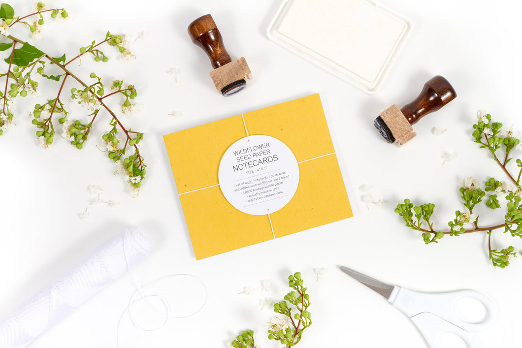 wildflower seeds embedded in paper WILDFLOWER SEED NOTECARDS – Studio 82°